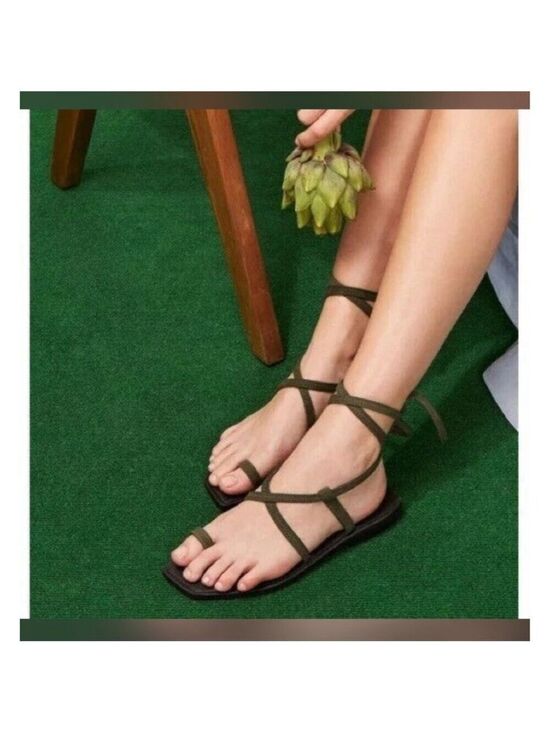 REFORMATION Shoes - Women's Reformation Olive Black Gladiator Sandals US 9 NWT